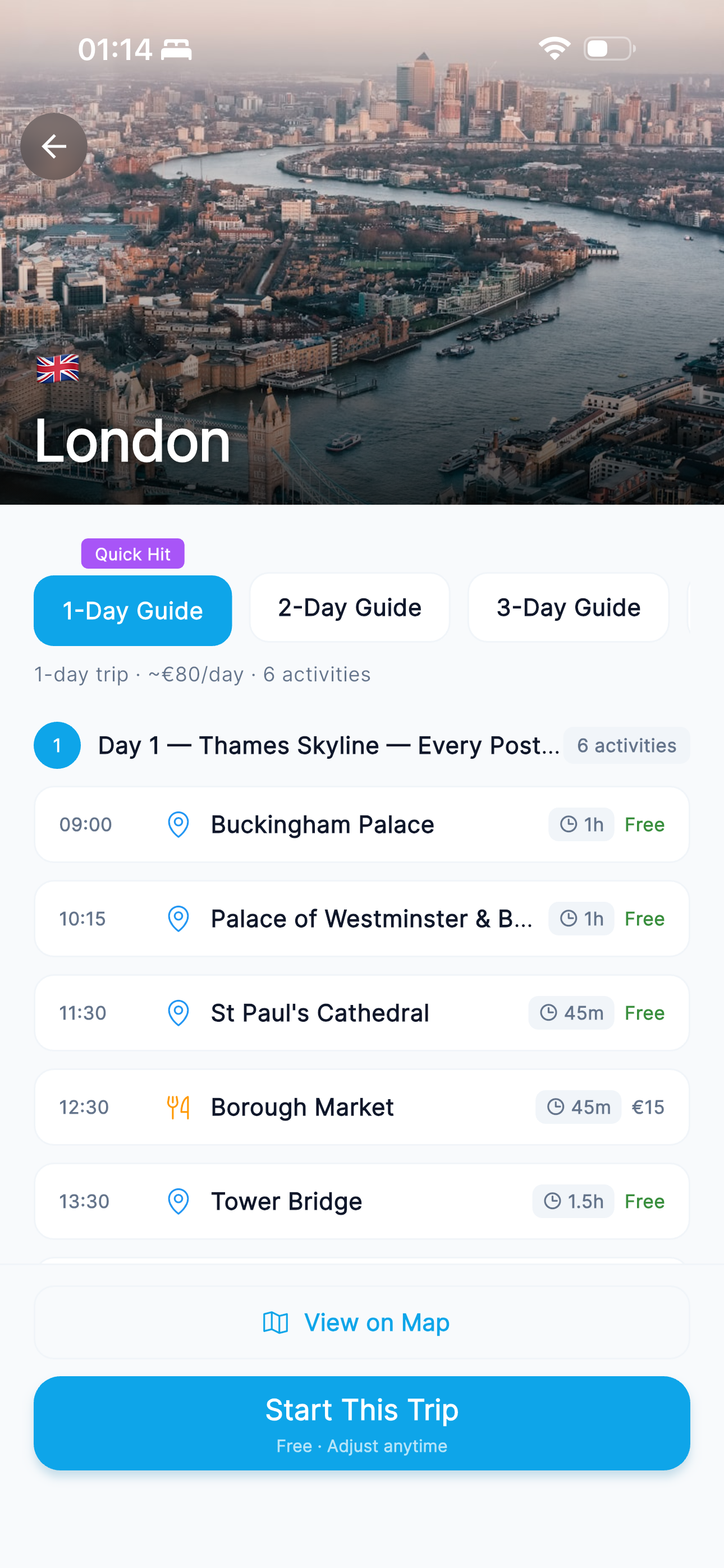 AI-built European itinerary